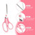 Multipurpose Stainless Steel Scissors 6.7" Pink Sharp Shears Comfort-Grip Scissors for Fabric Craft Office Supplies (Pink 7.7'')