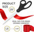 Giant Ribbon Cutting Ceremony Kit - Big 25 Inch Black Grand Opening Scissors and Red Satin Ribbon for Special Events Business Openings and Inaugurati