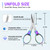 2Pcs Rainbow Folding Scissors,Portable Stainless Steel Telescopic Cutter, Safety Foldable Pocket Badge Small Scissors for Home, Office, Craft, Sewing