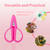 3Pcs Pink Mini Scissors Travel Set - Portable Craft Snips for Sewing, Crochet, Embroidery - Tiny Scissors with Covers, Ideal for Women & Girls on the