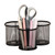 Mind Reader Pen and Accessories Holder, Desktop Organizer, Office, Metal Mesh, 3.5"L x 3.5"W x 3.75"H, Set of 3, Black