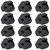 Humyoun 12 Pcs Tape Dispenser Core Tape Dispenser Replacement Core Small Plastic Allocator Roll Insert for Office Home Supplies Accessories(Black)