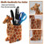 TANG SONG Creative Wood Carving Giraffe Handicrafts Pen and Pencil Holder Office Desk Supplies Organizer Pencil Cup