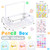 Fainne Double Layer Pencil Box with 3 Sheet Stickers Large Capacity Plastic Pencil Case Back to School Supplies Hard Shell Crayon Box Organizer for G