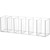 Jetec Acrylic Pen Holder 6 Compartments Makeup Brush Stationery Organizer Pencil Holder for Desk Accessories, Cosmetic Brushes, Dorm, Home, Bathroom,