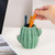 Aewill Ceramic Cactus Pen Holder Stand Cup Cactus Pencil Holder Organizer Makeup Brush Holders for Home Office Desk (Green Cactus)