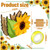 BBTO Sunflower Tape Dispenser Desk with 2 Rolls Tapes, Cute Fun Office Desktop Accessories, Fits Tape up to 1/2 Inch Wide, Sunflower Office Decoratio