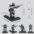 Spakon Knight Pen Holder with 2 Pens Resin Desk Organizers and Accessories Funny Executive Pen Stand Fancy Cool Office Gadgets Cool Desk Decorations