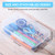 Fainne 24 Pack Pencil Boxes for School Clear Plastic Pencil Case Large Plastic Crayon Box Bulk Stackable Classroom Stationery Organizer School Suppli