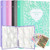 Honoson 4 Pcs A5 Kpop Photocard Binder Album with 20 Pcs 160 Pockets Kpop Photocard Sleeve 6 Ring Inner Refills and Stickers Holder Book for Picture