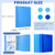 CHENGU 4 Packs 1 Inch Binder with Pocket 3 Round Ring Binder Plastic Flexible Refillable Notebook Soft Cover for Office Sheet Supplies, Blue