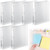 Crtiin 6 Pack 3 Ring Binder Clear Plastic 3 Holes Binder Notebook Covers, Snap Button Closure Refillable Notebook D/o Rings Binders Cover Protector f