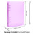 BAOFALI A5 6 Ring Binder Cover Clean Transparent Soft PVC for Refillable Notebook Shell withMatte surfaceforStamp & Die Storage (Purple)