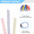 RAYSON 15.9mm Spiral Wire Coil Binding, 3:1 Pitch, 5/8" Metal Coils Spiral Binding 140 Sheets Capacity, Multicolor Color & Pack of 100