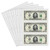 Currency Sleeves,50Pcs Page Protectors for 3 Ring Binder, 3-Pocket Banknote Sleeves, 8.5 x 11, Dollar Bill Holder for Collectors, Paper Sleeves for C