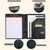 GZRHKJ Genuine Leather Left-Handed Portfolio Folder, Business Slim Portfolio Folio Organizer, Resume Folder, A4 Document Folder, Legal Pad Padfolio f