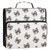 Kigai Cow Print Bows 3 Ring Zipper Binder with Handle & Shoulder Strap Expanding File Multiple Pockets Binder Organizer