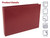 Better Office Products 7 Ring Executive Check Binder with Zipper Pouch, Padded Burgundy Textured Cover, for 9" x 13" 3 Per Page Business Checks, 600