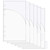 Mogoostry A6 Binder Pocket Cash Envelope 6-Tab Clear Plastic Binder Dividers with 2 Pockets for 6 Ring A6 Binder Sheet Protector Pouch Binder Folder