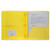 Business Source 3-Hole Punched Poly Portfolios, Yellow (20884)