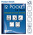 Better Office Products 12 Pocket Bound Presentation Book, Blue with Clear View Front Cover, 24 Sheet Protector Pages, 8.5" x 11" Sheets, Art Portfoli