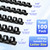 TOTiyea 100 Pack 19 Ring Binding Combs, Multi Sizes, 3/8 Inch, 1/2 Inch, 5/8 Inch, 3/4 Inch, 1 Inch, Letter Size, Black Binding Comb Spines Set