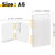 SBYURE A6 Binder Clear Acrylic Binder 6-Ring Budget Binders Thick Stripe A6 Planner Binders with Gold Metal Round Ring for Student Refillable Travel