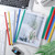 150 Pcs Bulk A4 Clear Report Cover with Sliding Bar 5 Colors Folder Binder Sliding Bar Files Classification Transparent Resume Clipbar Presentation F