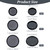 BENECREAT 33Pcs Black Book Binding Discs, 0.6" 0.8" 0.9" ABS Plastic Discbound Plastic Expansion Discs Binding Ring Discs for DIY Notebook Artwork