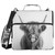 Gray Highland Cow Zipper Binder 3 Ring Binder with Shoulder Strap 500 Sheet Capacity Storage Organizer Trapper Keeper File Folder