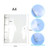 A4 Clear Soft PVC Round Ring Binders Dia 25mm 4-Ring Binder Cover with Snap Button Closure for Loose Leaf Journal Planner Albums DIY (A4-4 Holes(247x