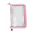A6 Binder Cover Refillable 6 Ring Notebook Binder Clear Soft PVC Zipper Binders Folder for 6 Hole Filler Paper Personal File Organizer Planner(Pink Z