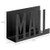 MyGift Mail Holder Organizer Countertop Modern Metal Black with Cutout MAIL Lettering Design, Office Desktop Envelope and Document Storage Rack