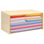 PROLEE Construction Paper Organizer 20" x 13.5", Solid Wood 6 Tier, for 12" x 18" and 9" x 12" Size Paper