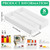 Teling 8 Pcs Plastic Desk Drawer Organizer Rectangular 9.45 x 2.95 x 1.38'' Half Accessory Letter Tray Paper Stationery Tray Stackable for File Deskt