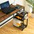 HOOBRO Mobile Printer Stand, 3-Tier Printer Cart Under Desk with Storage, Industrial Adjustable Rolling Cart, Sturdy Little Table on Wheels for Home