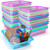 Zhehao 16 Pack Paper Organizer Basket, 13.5 x 10 x 3 Inch Plastic Mesh Bin, Colorful, Multi-Purpose, Ideal for Office, Classroom, Home, Storage, Orga