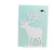 Winterworm Fashion Creative Cartoon Cute Iron Elk Moose Pattern Nonskid Metal Office Desk Bookends (White)