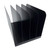 Huron Vertical 4 Slot Steel Desk Organizer/Sorter, Black