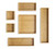Whitmor 6-Piece Bamboo Drawer Organizers