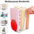 FYSUIMU 4Pcs Back to School Wood Bookends Red Apples Shape Wooden Book Stands Cute Non Skid Book Stoppers for Heavy Books Home School Office Library