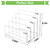 Hiziwimi 2PCS Clear Acrylic File Holder, 4 Section File Sorter, Desk Mail Organizer Countertop, Vertical File Stand, Notebook, Folder, Wallet, Envelo
