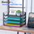 Samstar 4 Pack Stackable Letter Paper Tray, Desk File Organizer Paper Sorter for Letter/A4 Size Folders Documents, Mesh Made