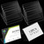 Teling 3.5 x 2.5 Inch Acrylic Business Card Holder Slant Back Sign Holders Clear Name Display Mini Acrylic Stands l Shaped Display Stand for Classroo