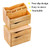 Yopay 2 Pack Bamboo Desk Organizer, Stackable Desktop Organizers with 3 Drawers, Bamboo Office Tabletop, Countertop Organization for Stationery, Make