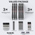 Nicpro Metal Mechanical Pencil Set, 3PCS Art Drafting Pencil 0.5, 0.7, 0.9MM & 2PCS 2MM Mechanical Drawing Pencils with 126 Lead(4B 2B HB 2H 4H Color