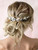 Unsutuo Crystal Bride Wedding Hair Vine Silver Flower Bridal Hair Headpiece Rhinestone Hair Pieces for Women and Girls