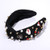 Knotted Headbands for Women Girls Funny Makeup Lipstick High Heels Handbag Hat Charm Pearl Crystal Jeweled Embellished Top Knot Hairband Statement Wi