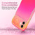 LCHULLE for iPhone 16 Pro Max Case for Women Girls, Cute Colorful Wave Frame Curly Shape with Love Heart Camera Protection Cover Luxury Plating Shock