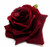 Dark Red Velvet Rose Hair Flower Clip and Pin